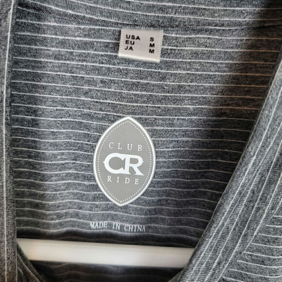 CLUB RIDE ROADEO JERSEY STRIPED GRAY SHORT SLEEVE, SZ SMALL - Picture 6 of 16